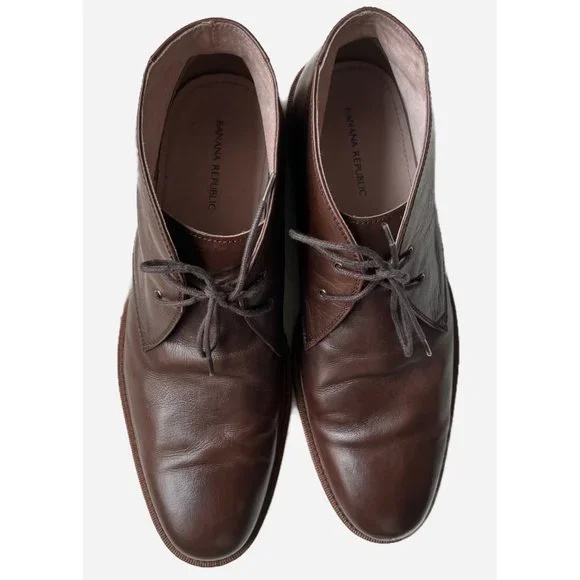 Banana Republic Leather Chukka Boot, Brown, Size 12 - Picture 4 of 12